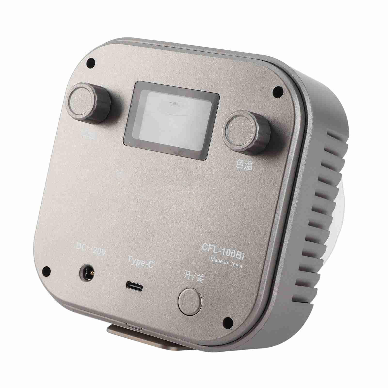 Luce video LED da 100 W CoB Mount 3000 6500K High CRI97 Luce fotografica portatile con ventola di raffreddamento per intervista Vlog Studio Streaming