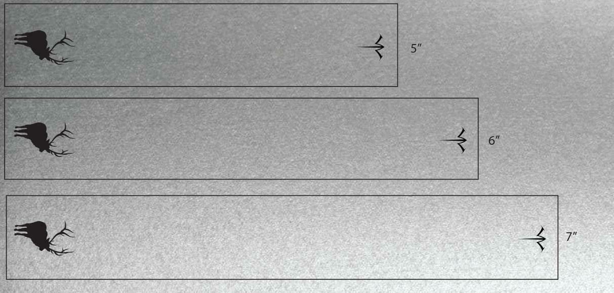 White Water Archery Metallic Silver Background Elk Silhouette Arrow Wraps 15pc (7