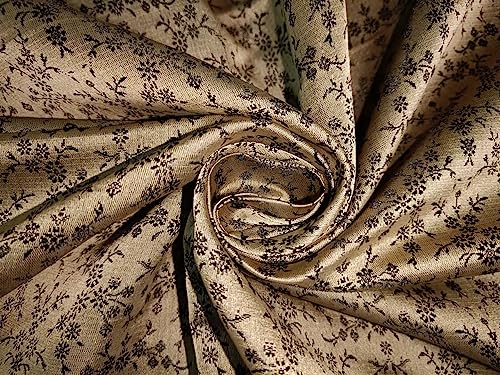 Tissu brocart de soie gris et noir haut de gamme pour haute couture 44" BRO200[3]