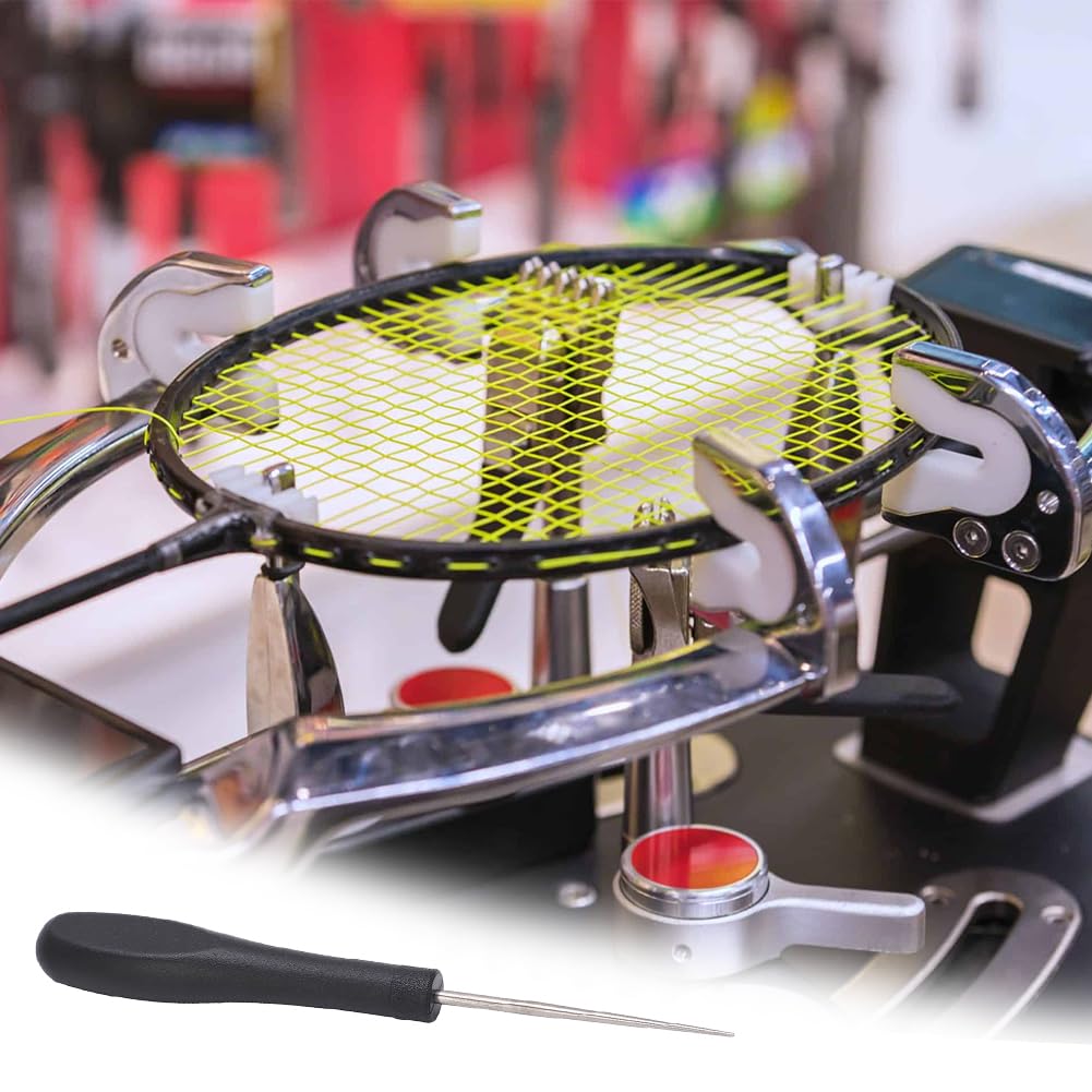 Tiiyee Strumento per Incordare Racchette da Tennis,Punteruolo Incordatrice Pinza Attrezzi Badminton Acciaio