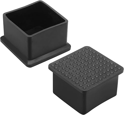 Vista 28 de 8 tapas rectangulares de PVC para patas de muebles (3/5 pulgadas x 1-1/5 pulgadas), protectores de piso flexibles de vinilo para patas de silla