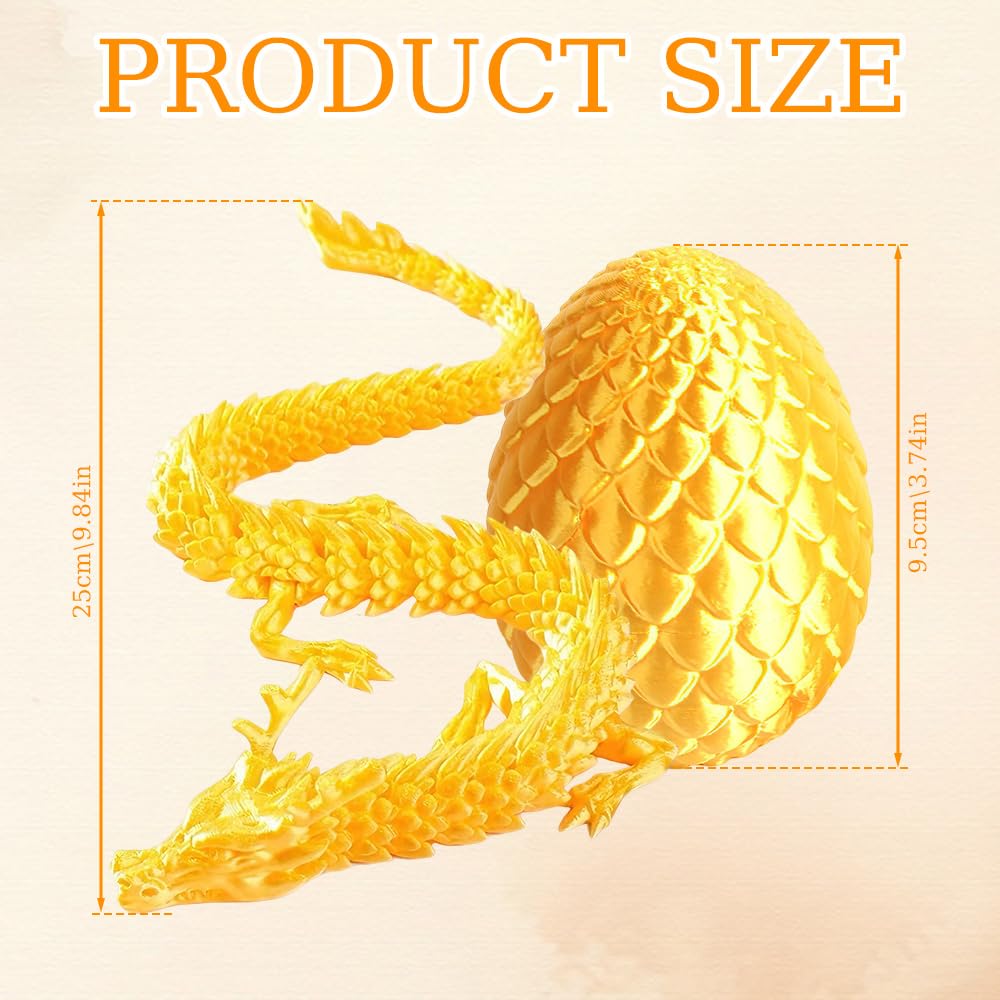 BRTNUP Easter 3D Printed Dragon Egg with Dragon Inside - Image 2