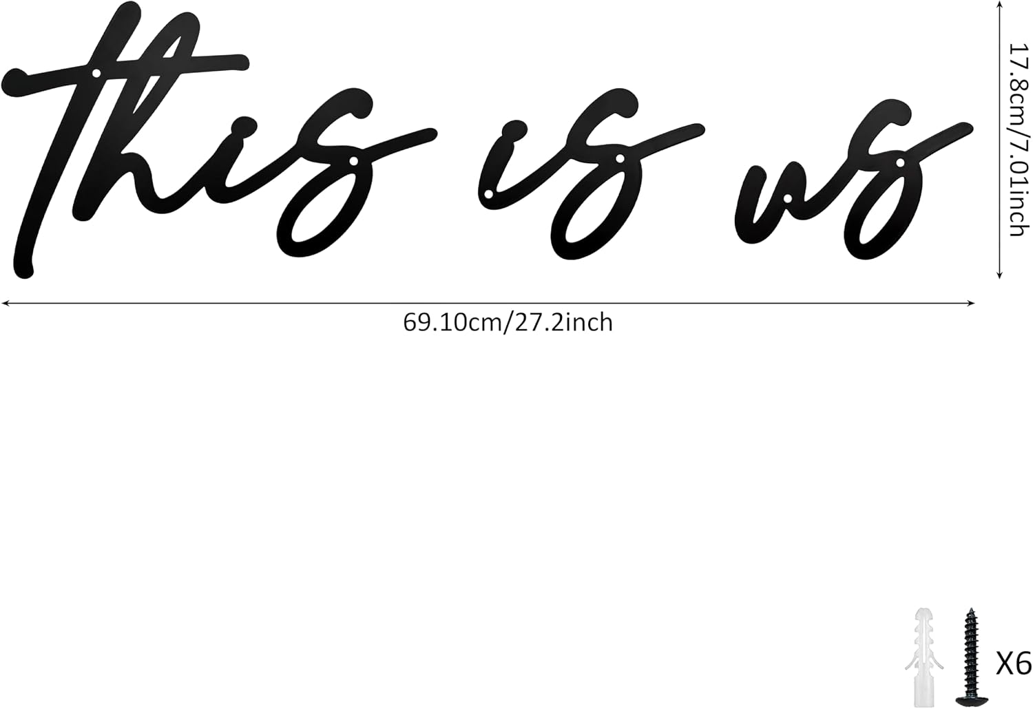 This Is Us Sign - Metal Family Wall Decor, Home Heartwarming Family Signs