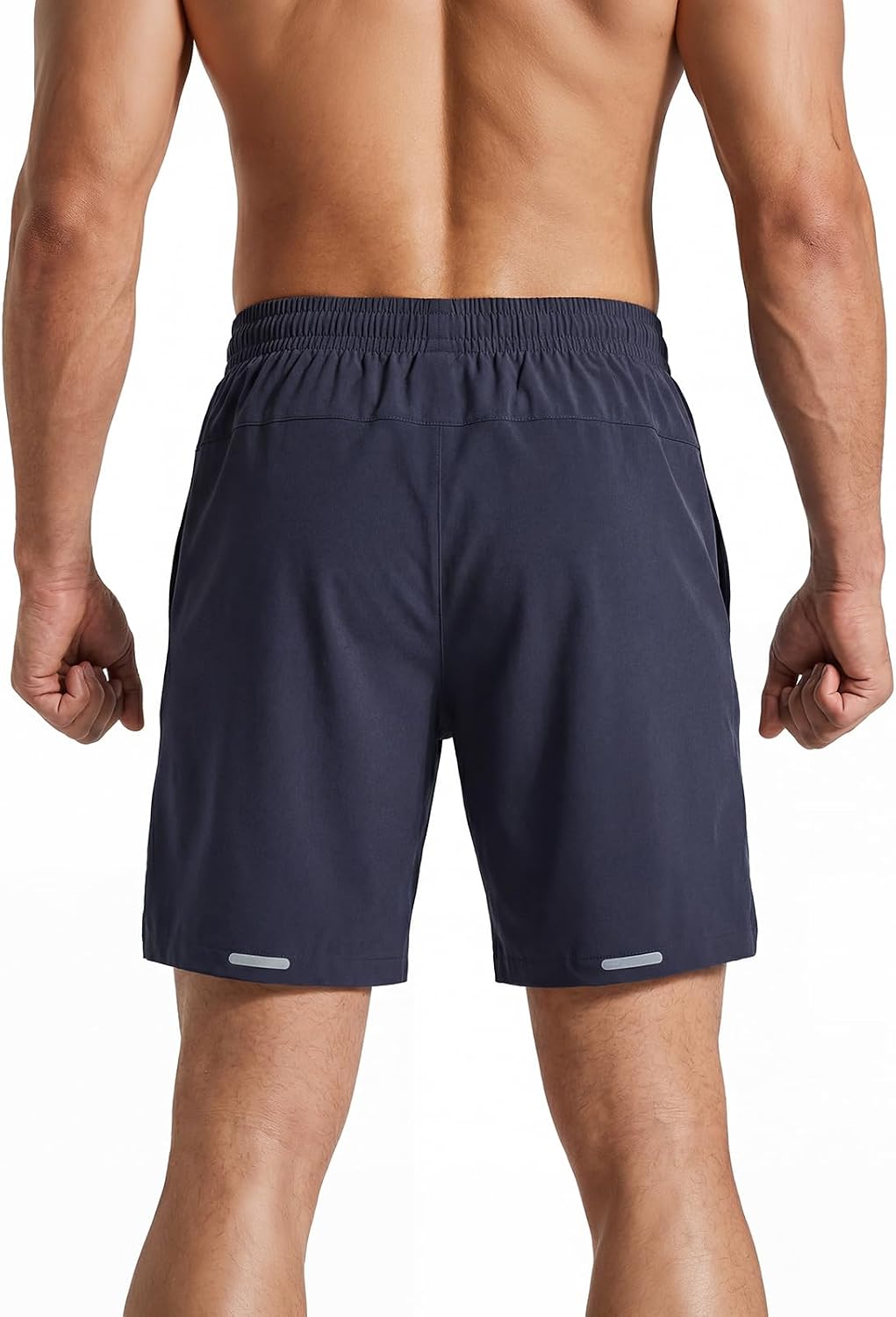 Men's Athletic Running Shorts, Gym Basketball Workout Shorts Quick Dry Lightweight with 2 Zipper Pockets