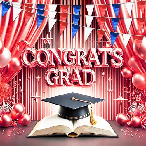Image of 32.8FT White Blue Red Glitter Triangle Pennant Banner Flag Metallic Bunting Outdoor Garland for Christmas Graduation, Independence Day, 4th of july, Patriotic Themed Party Decoration