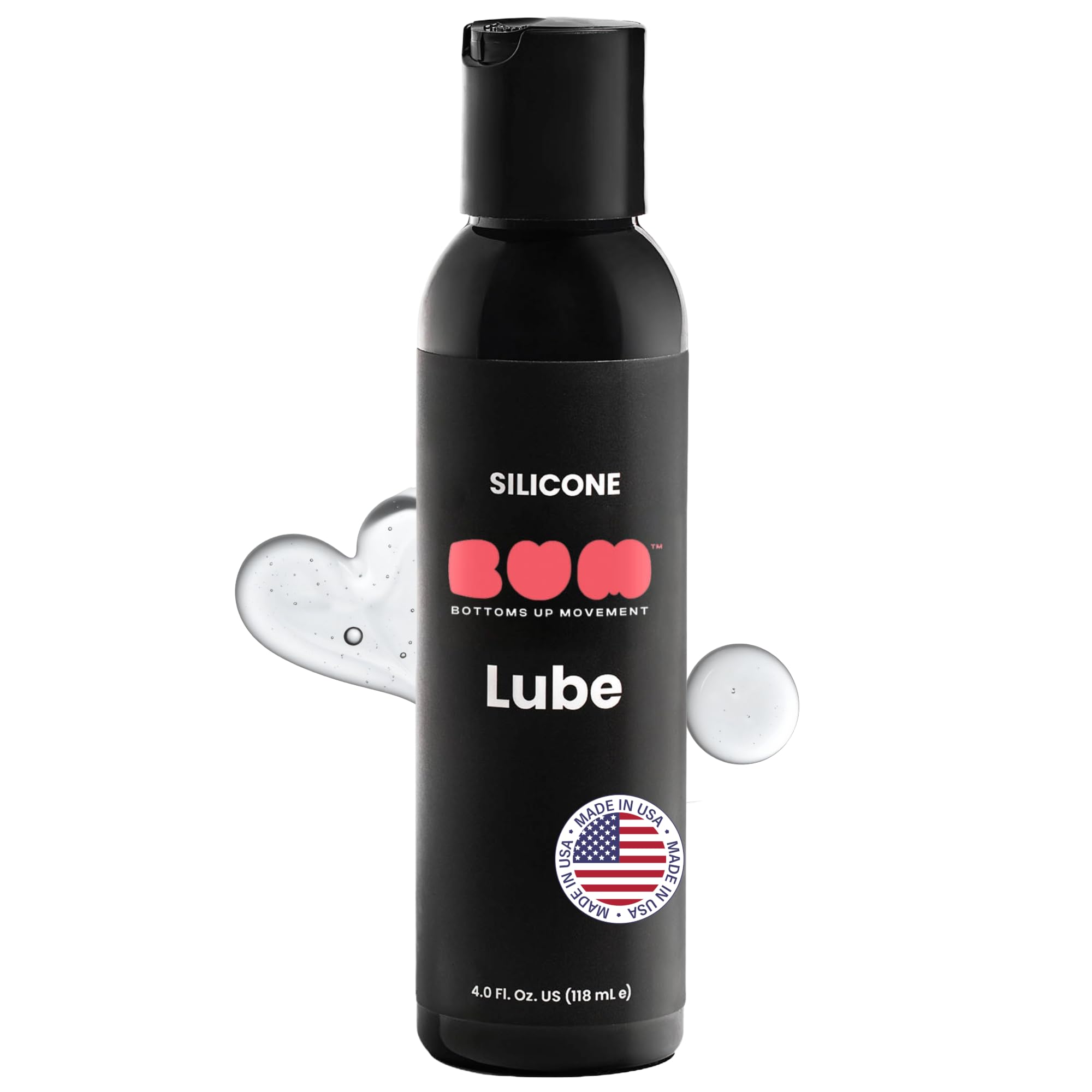 Bum Silicone Based Lube for Long Lasting Intimate Care – Smooth Waterproof Personal Lubricant with Premium Formula – Effortless Glide, Extended Comfort & Seamless Performance, (4oz)