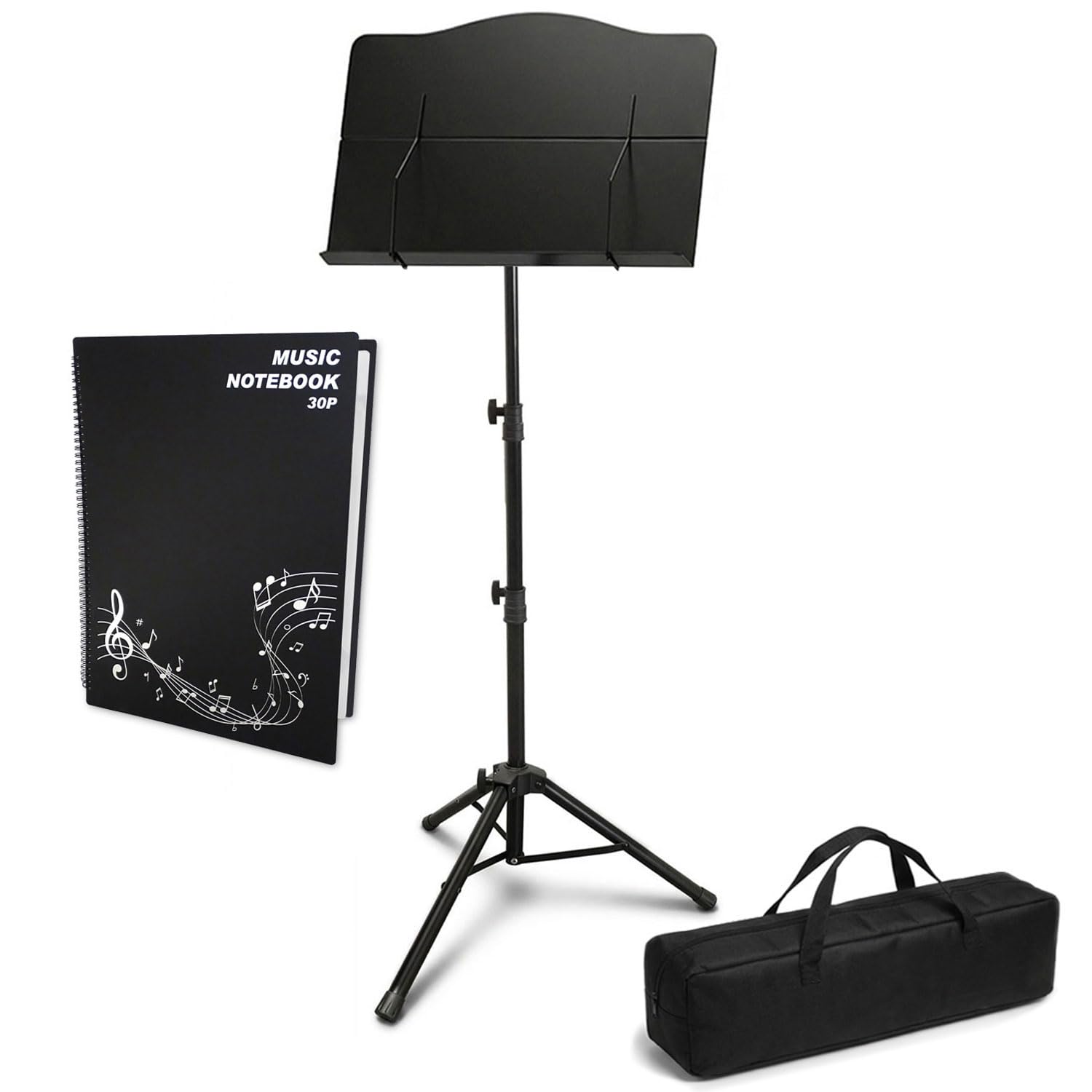 keepdrum MUS024 Leggio pieghevole con custodia e cartellina DIN A3