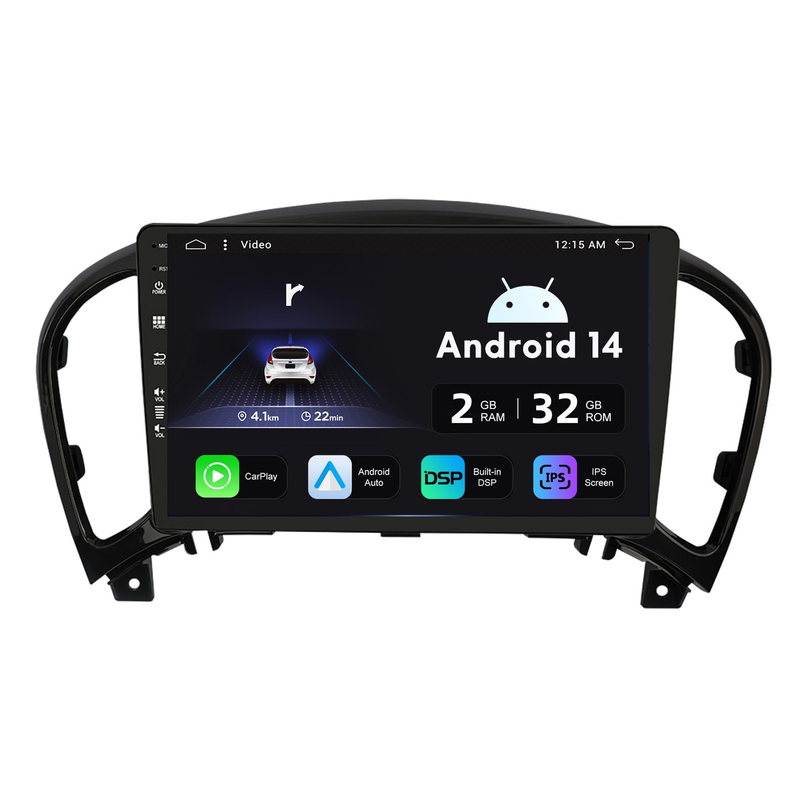 MISONDAAndroid Car Stereo GPS Sat Nav Head Unit For Nissan Juke 2004-2016 With Wireless Carplay Android Auto RDS Bluetooth WIFI RDS SWC AUX FM Mirror Link -2GB+32GB