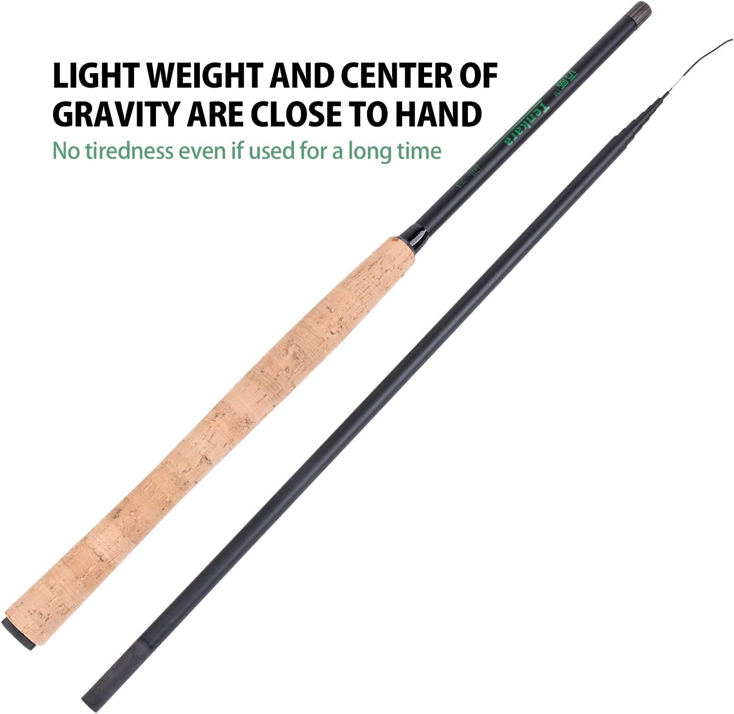 Goture//Telescopic Tenkara Fishing Rod Kit//Ultralight Travel Fishing Rod,Portable Collapsible Bass Crappie Rod, Carbon Fiber Inshore Stream Trout Pole 10 12 15 18 21 24 Free Tip Set(Top 3 Segment)