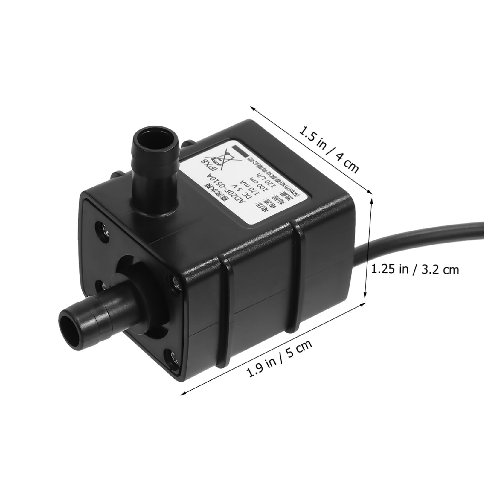 Yardwe 5pezzi Mini Pompa Submersibile Usb Per Per e Acquari Pompa e Silenziosa Per Facile Installare e Multi-