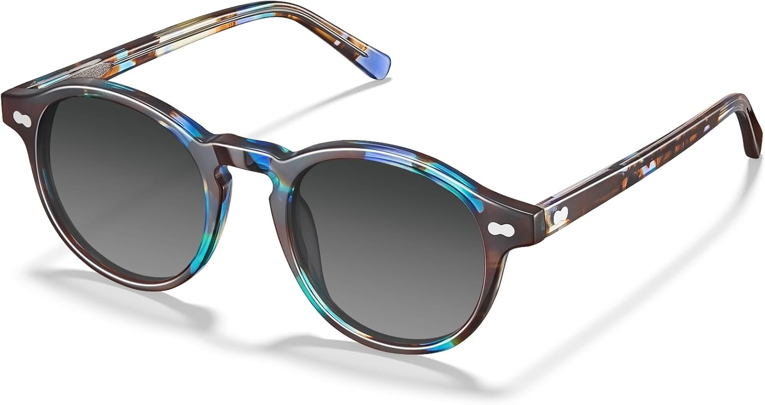 CARFIA Round Acetate Polarized Sunglasses for Women Fashion Retro Sun Glasses CA5266 - Image 9