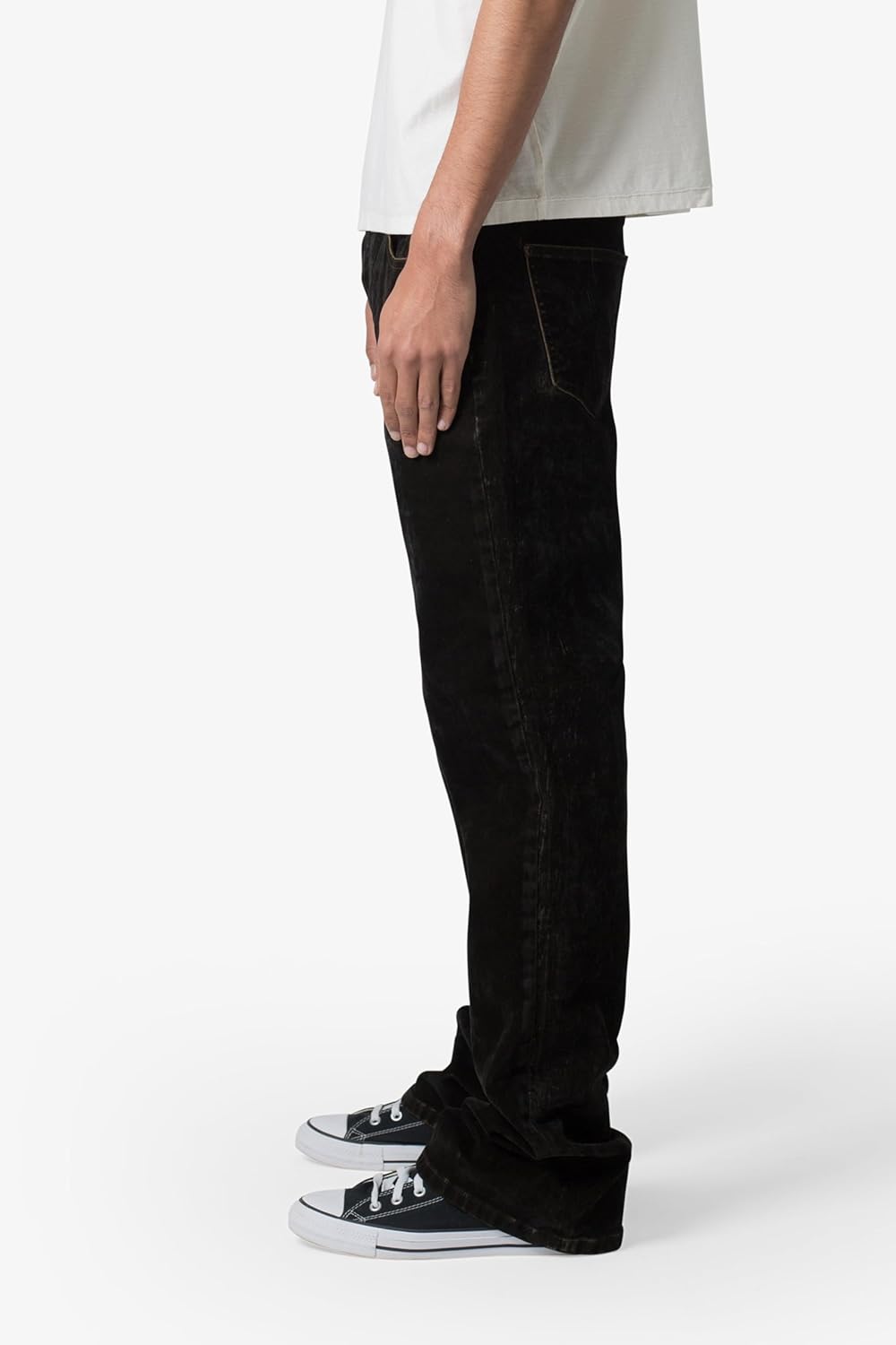 mnml Men's B577 Suede Western Flare Denim - Image 3