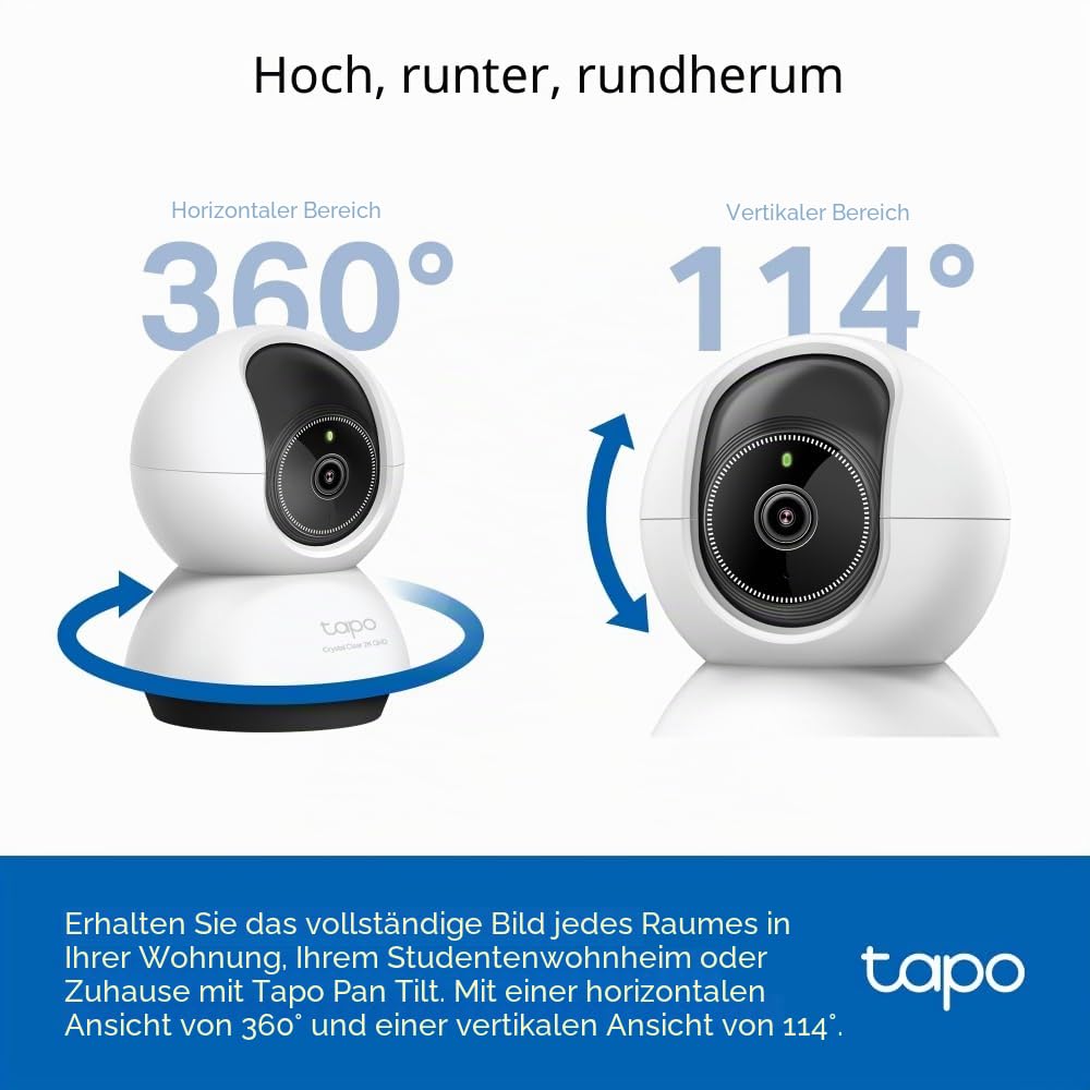 TP-Link TC72 Pan/Tilt AI Cámara Wi-Fi Vigilancia Con Visión Nocturna 360º QHD