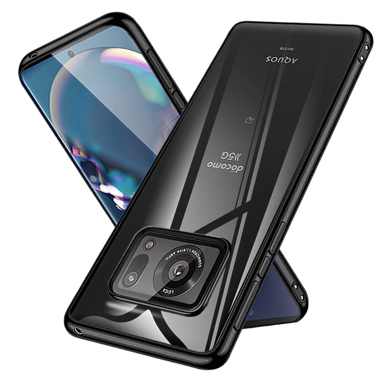 Amazon.co.jp: AQUOS R6 ケース クリア SH-51B SH-M22 透明 TPU 薄型 