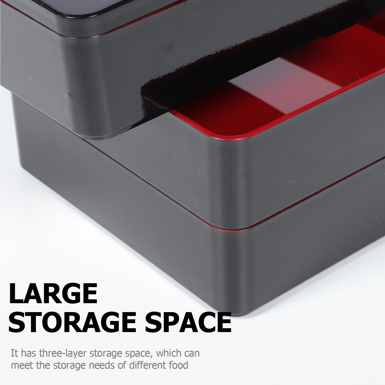 VICASKY Caja de Sushi Estuche Portátil Práctico Estilo Japonés de Tres Capas Diseño Decorativo de Abs Gran Capacidad para Picnic y Comida Rápida