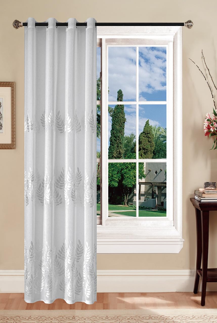 Mrs.Naturall Tende Ricamate Damasco Marocchino, 2 Pannelli 132x274 Cm, Effetto Invecchiato, Oscuranti 50%, Con Passanti E Linguetta, Per Soggiorno E Camera Da Letto - 4