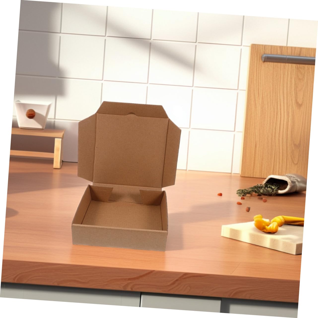 Scatole per Pizza Marroni 20 Pezzi in Carta Ondulata Spessa | Asporto, Ristoranti e Locali, Effetto Termico, Resistenti a Olio e Perdite