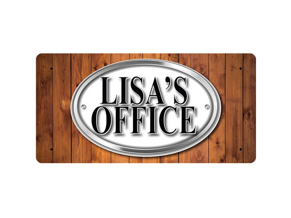 Mcmug White - Lisa's Office - Metal Sign, Decorative Sign, 200Mm X 100Mm
