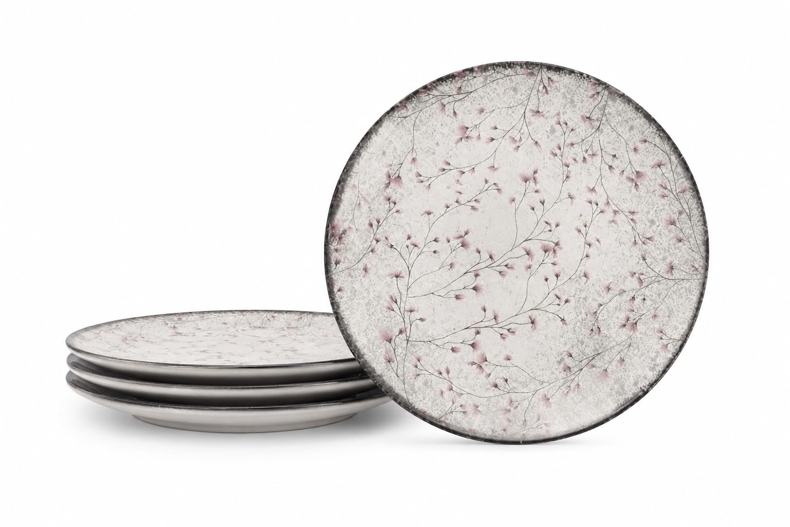 Jogo de Pratos Jantar Floralis Tramontina Porcelana Conjunto de Pratos Raso, Fundo e