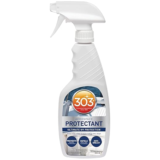 303 Products Marine Aerospace Protectant Spray – UV Protection, Repels Dust, Dirt, & Staining, Matte Finish, Restores Like-New Appearance, Outdoor Patio & Boat Cleaning Supplies 16 Fl. Oz.