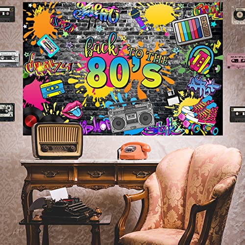 Fondo fotográfico colorido graffiti 10x7ft retro miniatura 6