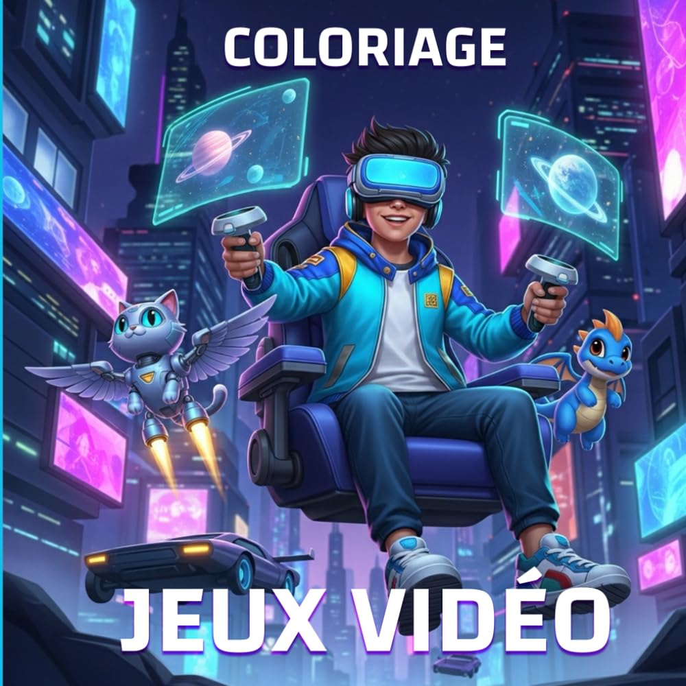 Coloriage jeux vidéo: Pour Tous Ceux qui Aiment les Jeux Vidéo et le Dessin