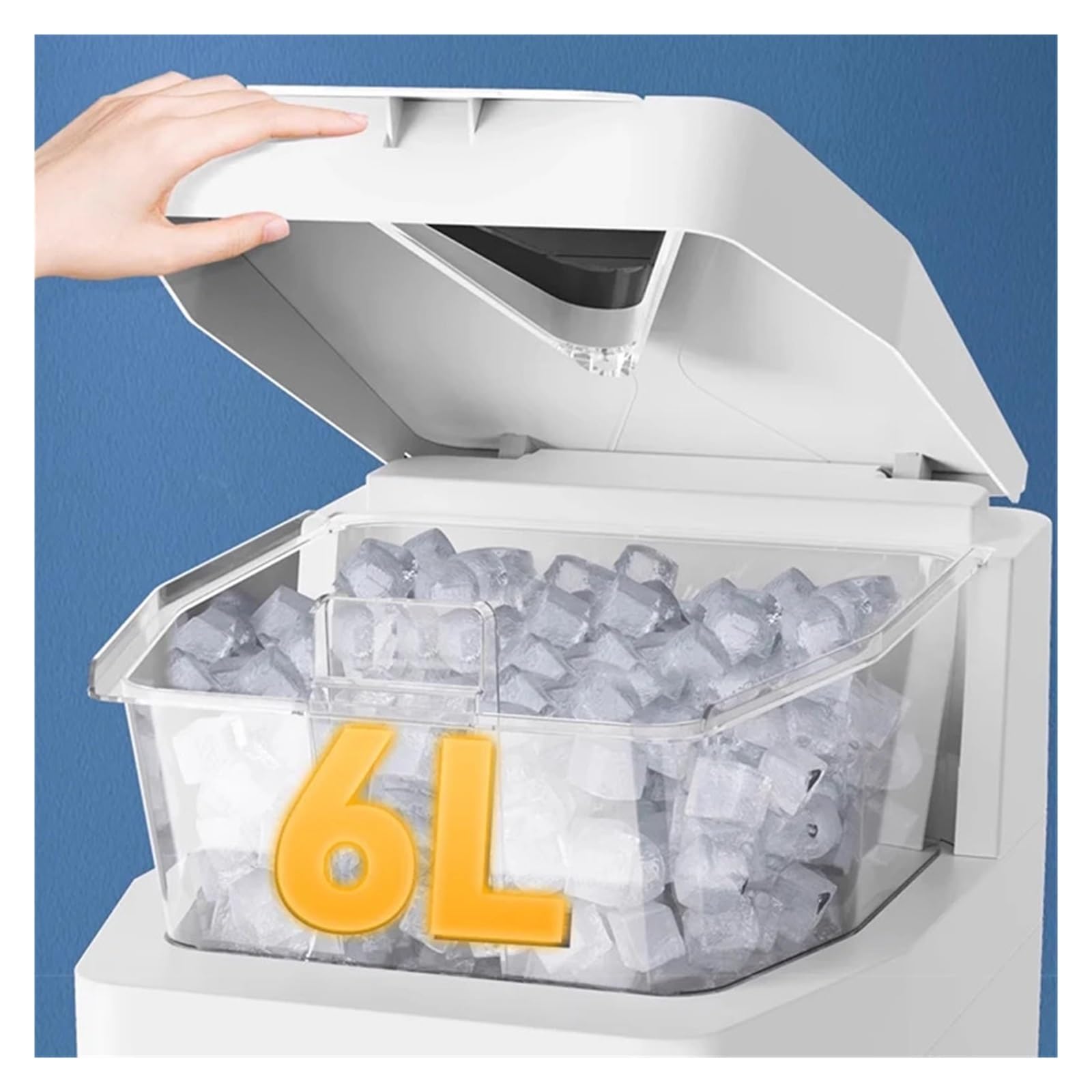 Máquina Automática De Batidos For Tienda Té La Leche, Trituradora Hielo Comercial Gran Capacidad 6L, Afeitado con Olla Caliente TrituracióN De Hielo Sin Esfuerzo
