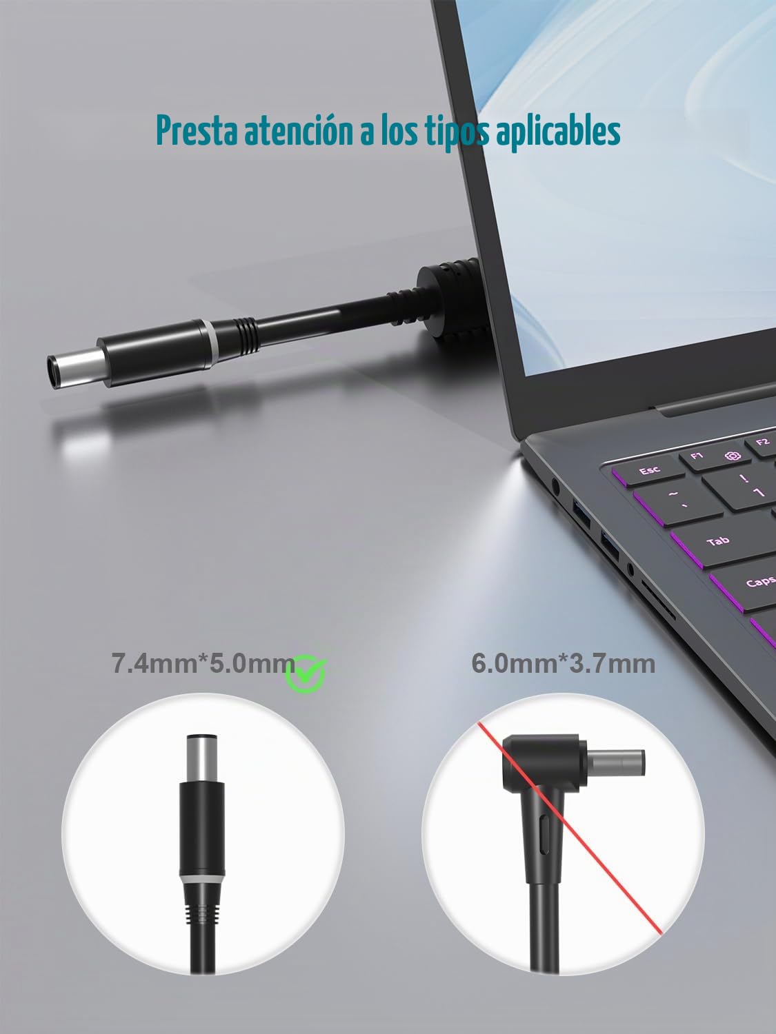 240W Slim GAN Style Cargador para DELL Alienware x17 x16 x15 M17 M17x M15 M14x 17 15 Precision 7780 7770 7670 7680 7550 7560 DELL G16 G15 G7 5521 5535 5530 7620 7790 Gaming Ordenador LA240PM200