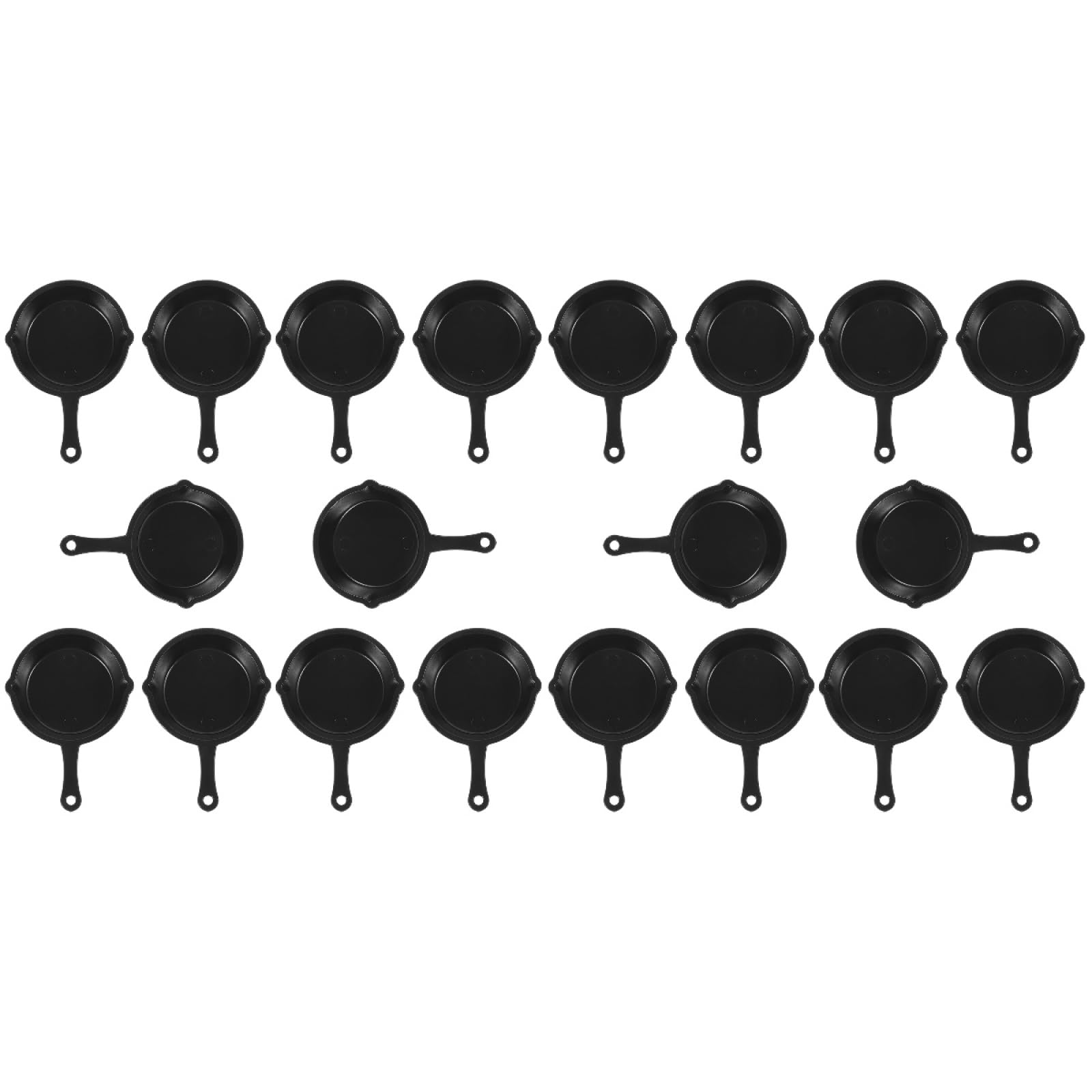 SEWACC 20pcs Dollhouse Kitchen Accessories Dollhouse Plastic Cooking Pot Ornament Mini Frying Pans Miniture Skillet Kitchen Cookware Micro Scene Role Play Party Decoration