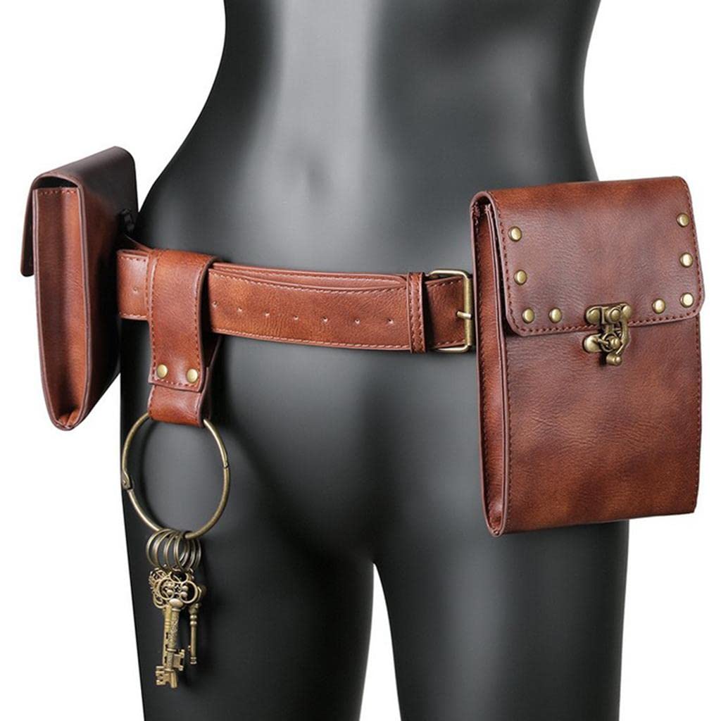 TISHITA Arnés de Cuero para Mujer Liguero Cintura Ajustable Pierna Cinturón Negro, marrón,