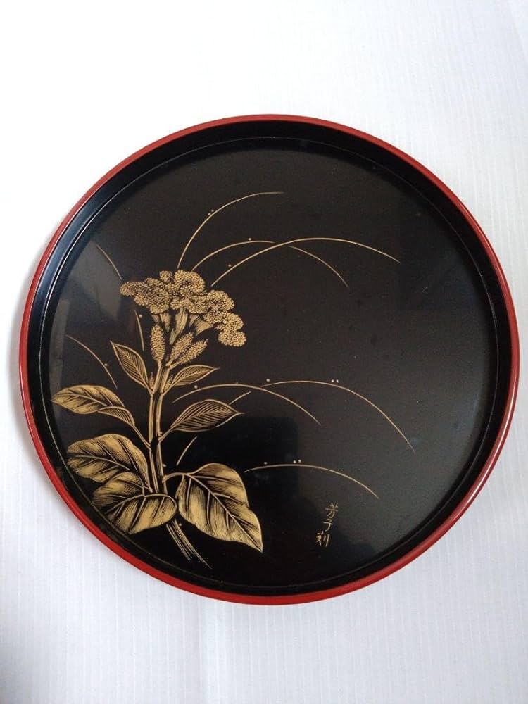 Amazon.co.jp: 輪島塗 角藤漆器 店 丸盆 : ホーム＆キッチン