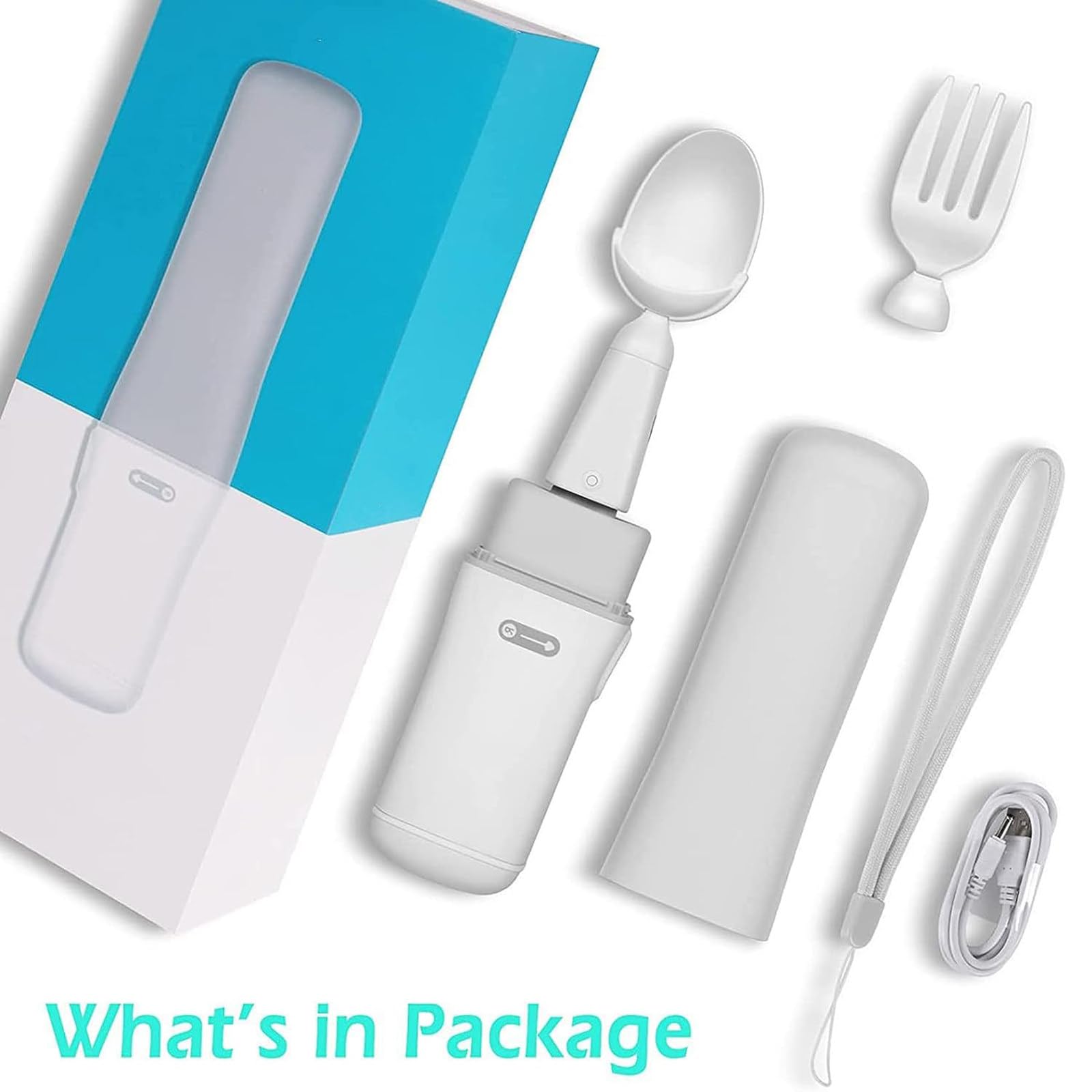 Juego de cubiertos para pacientes de Parkinson, cuchara portátil inteligente, cuchara antivibración, utensilios adaptativos, cuchara para Parkinson, con soporte para temblores en tiempo real