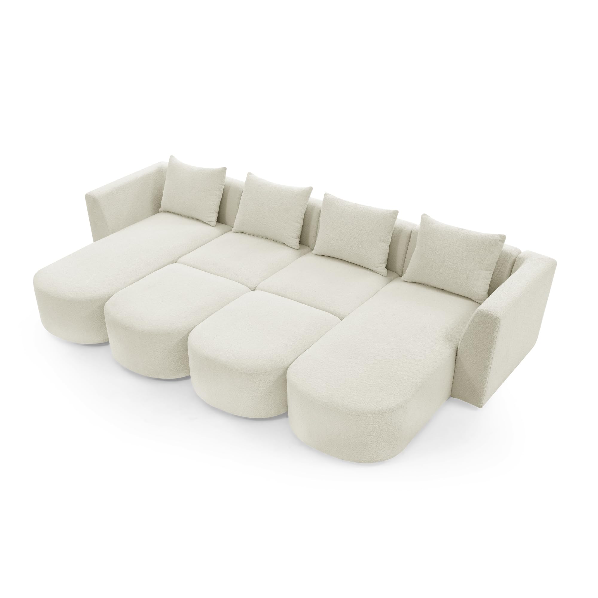 Amazon.com: ZXOXZ Sofá modular en forma de U con dos sillones y