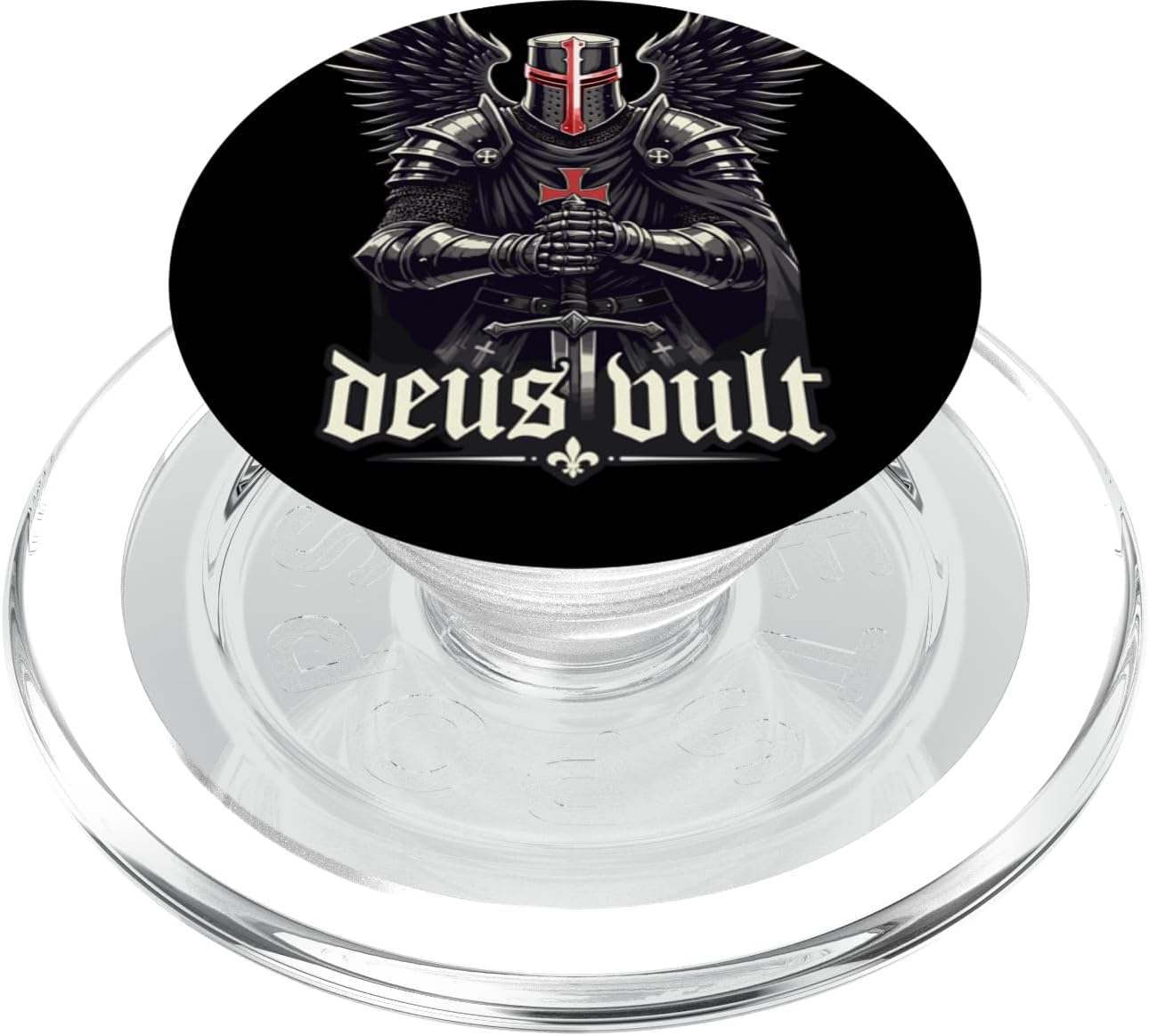 Deus Vult Medieval Templar Knight Crusades PopSockets PopGrip for MagSafe