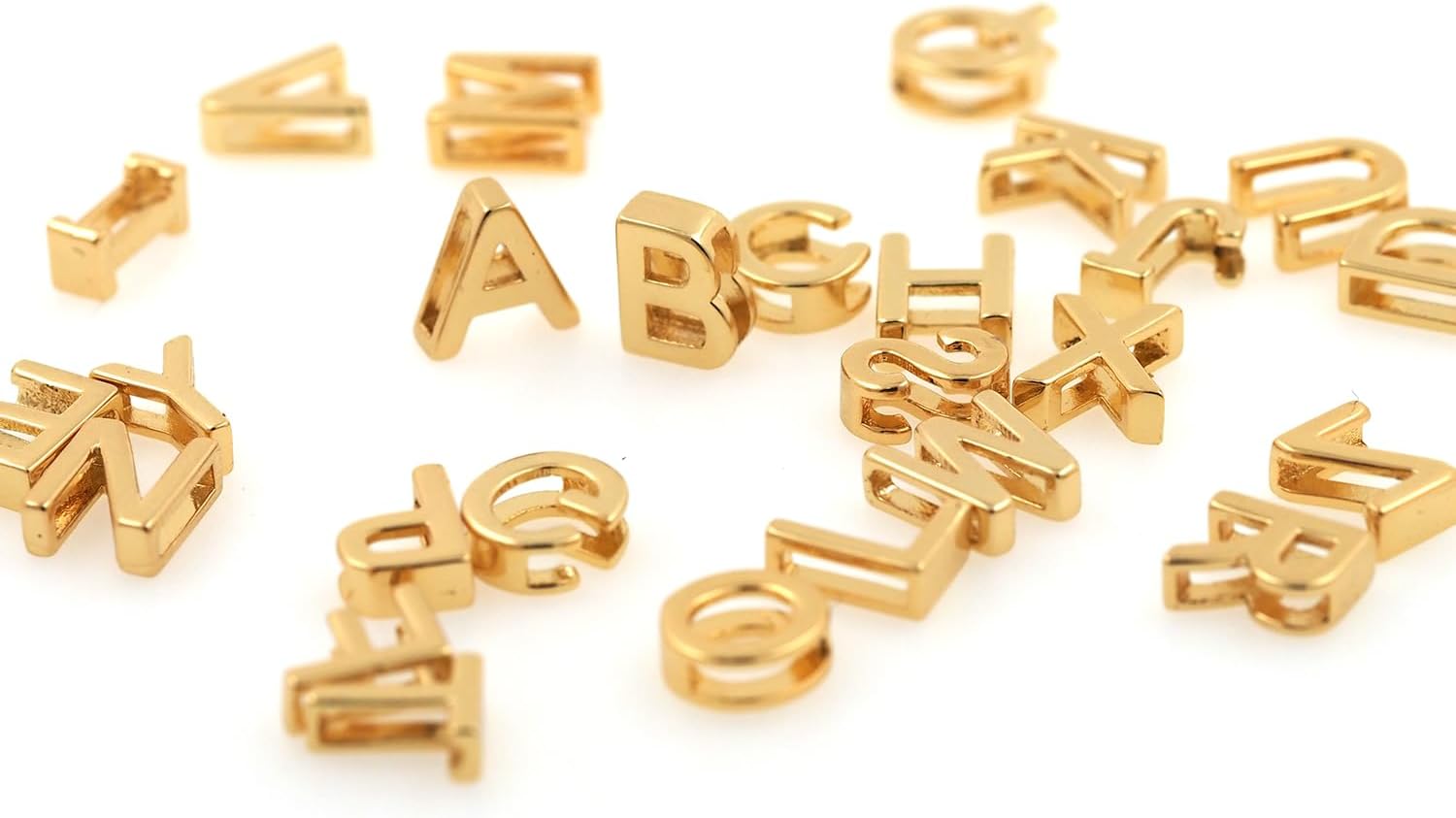 26pcs 18k Gold Filled Letter Charms,Initial Charms,Letter Pendants for DIY Bracelet Necklace Jewelry Making