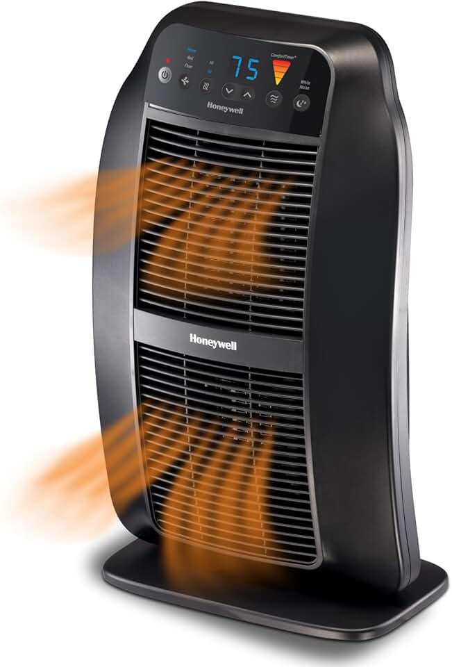 Genius HeatGenius Ceramic Heater with Multi-Directional Heating, Digital Controls with Programmable Thermostat, Black