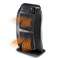 Honeywell HeatGenius Ceramic Heater Black Easy to Use Space Heater with Multi-Directional Heating Digital Controls and Programmable Thermostat