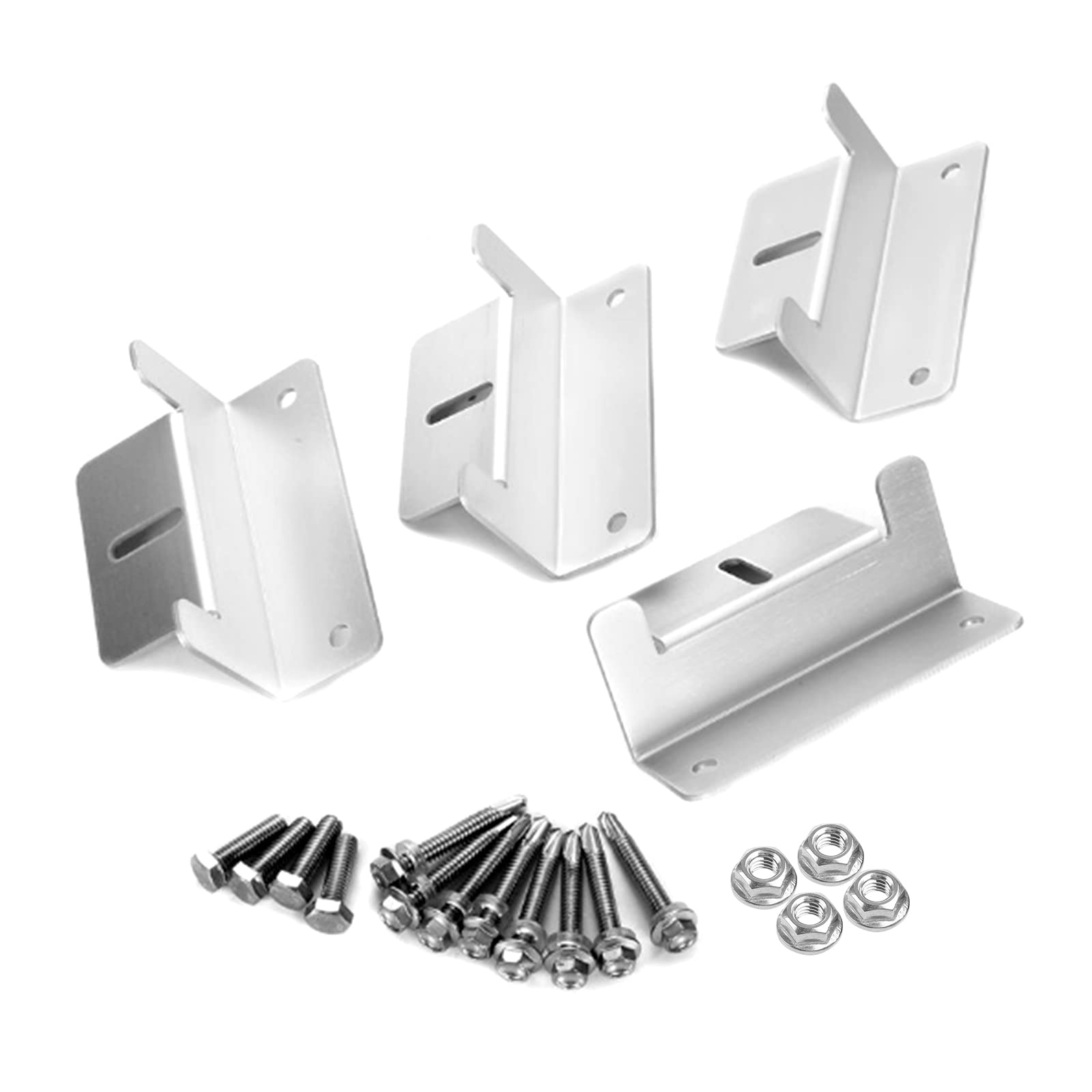 XuQiZZpp 4 Pcs Aluminium Alloy Solar Panel Mounting Bracket Replacement Roof Photovoltaic Panel Holder Easy Installation