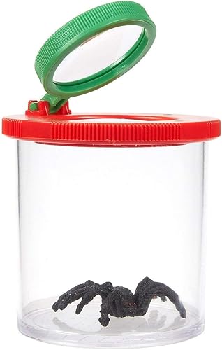 Miniatura 10 de Visor de insectos para niños, lupa 5X, caja atrapa insectos para patio trasero con cordón para el cuello y herramienta de atrapación, ciencia de