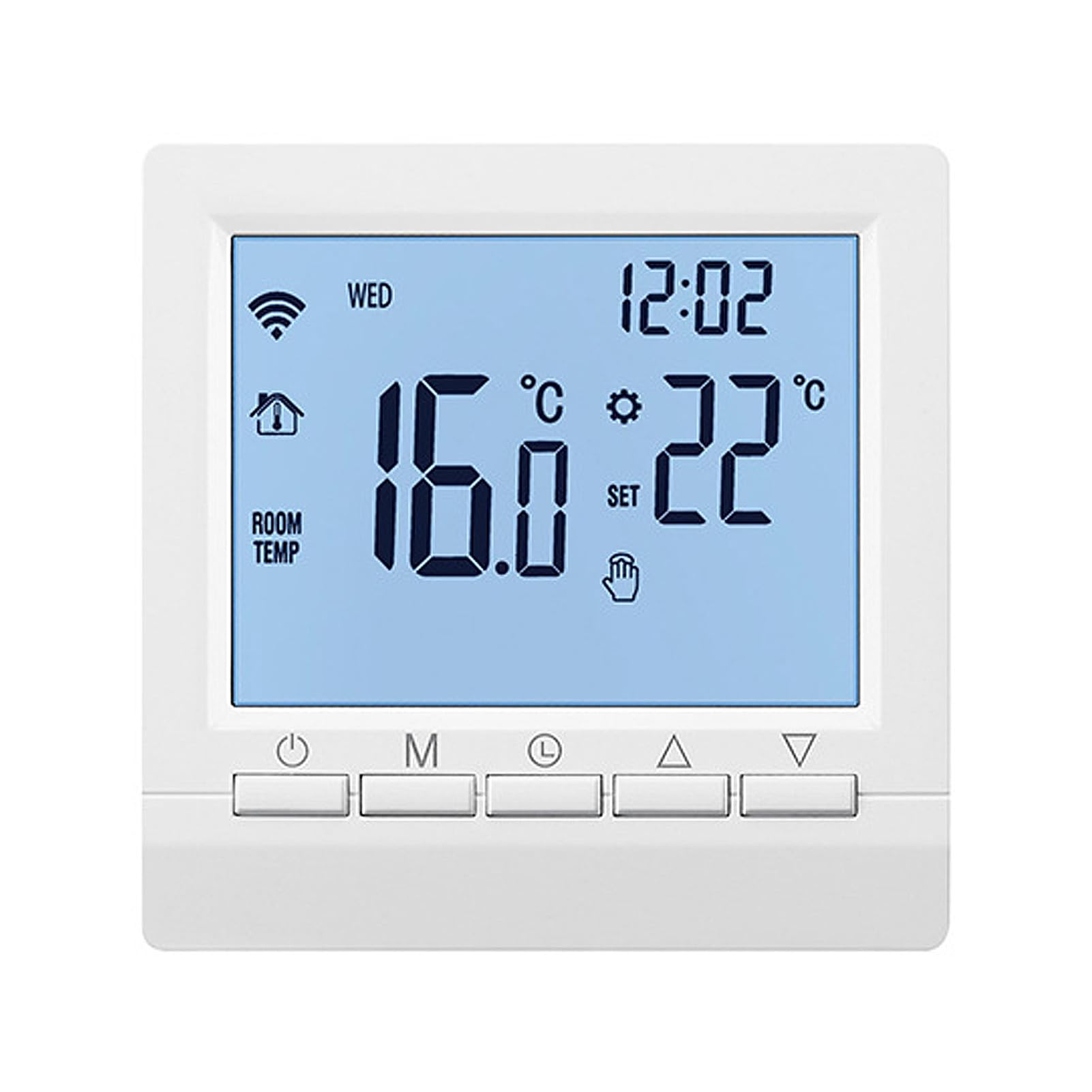 Irishom Termostato Inteligente para Caldera,Controlador de Caldera con Cable y Funcionamiento a batería con Pantalla Digital LCD, termostato programable semanal de Ahorro de energía 5+2