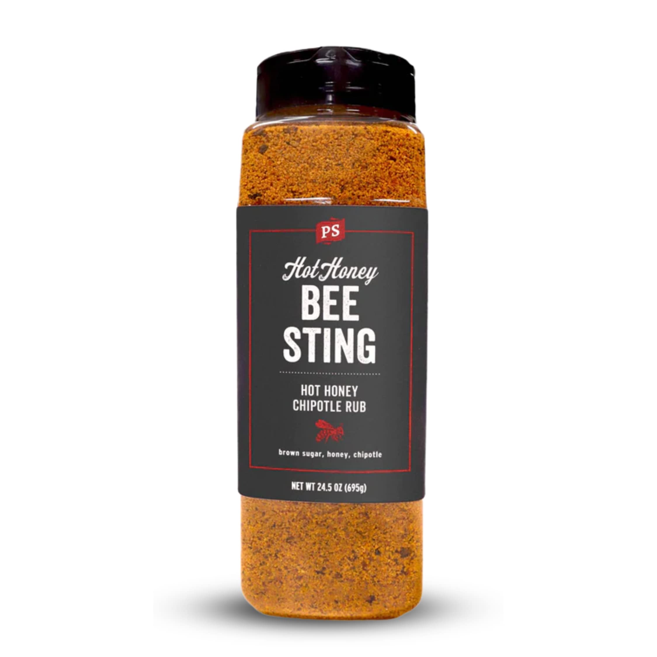 PS Seasoning Bee Sting - Hot Honey Chipotle BBQ Seasoning & Rubs for Smoking, Grilling, Baking - Sweet & Spicy Chipotle Flavor, Dry BBQ Rubs and