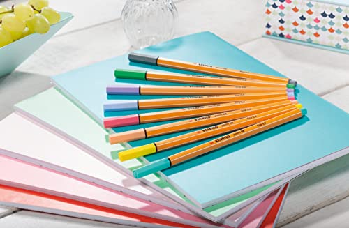 Image of STABILO Point 88 Wallet - Fine Tip Fineliner Pen Set of 18 - Multicolor - 0.4mm - Hexagonal Grip - Water Resistant