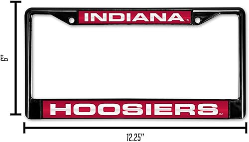 Miniatura 160 de Rico Industries NCAA Black Laser Cut Chrome Frame 12" x 6" Black Laser Cut Chrome Frame - Car/Truck/SUV Automobile Accessory