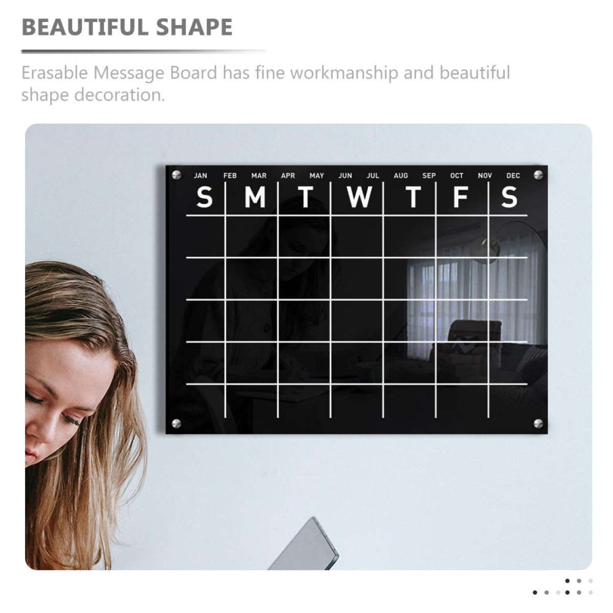 Abwischbare Acryl Kalendertafel für Wand mit Wochenplanerfunktion Praktisches und Dekoratives Notizboard für Büro und Shop Leicht und Chic Gestaltet