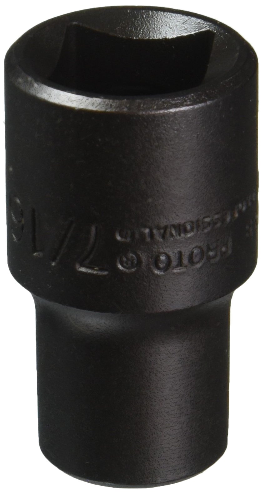 Stanley Proto J5414B 1/2-Inch Drive Socket, 7/16-Inch, 12 Point, Black Oxide