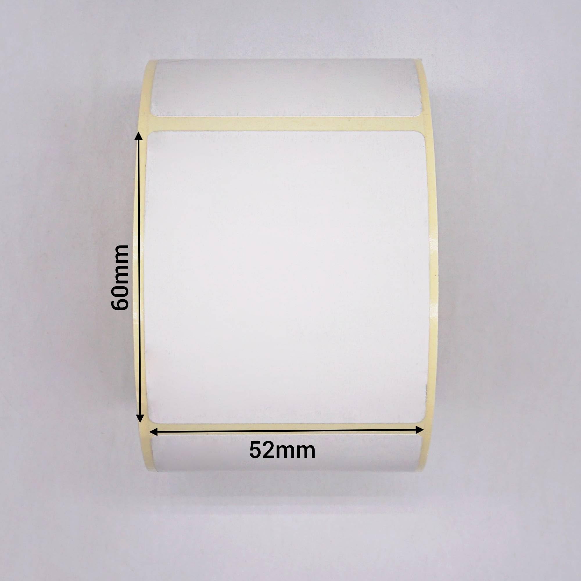 SKIR'CO Etichette termiche dirette 52 x 60 mm, adesive permanenti, rettangolari, per stampanti termiche, 2500 pezzi