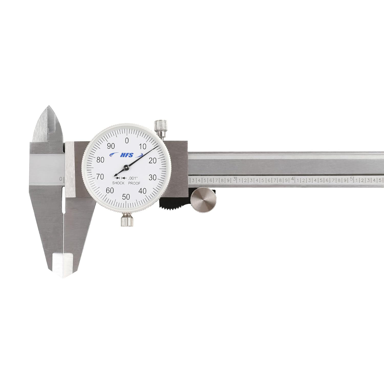 HFS(R) 0-6" Imperial Calipers; 4 Way Dial Caliper 0.001" Shock Proof New; Plastic Case