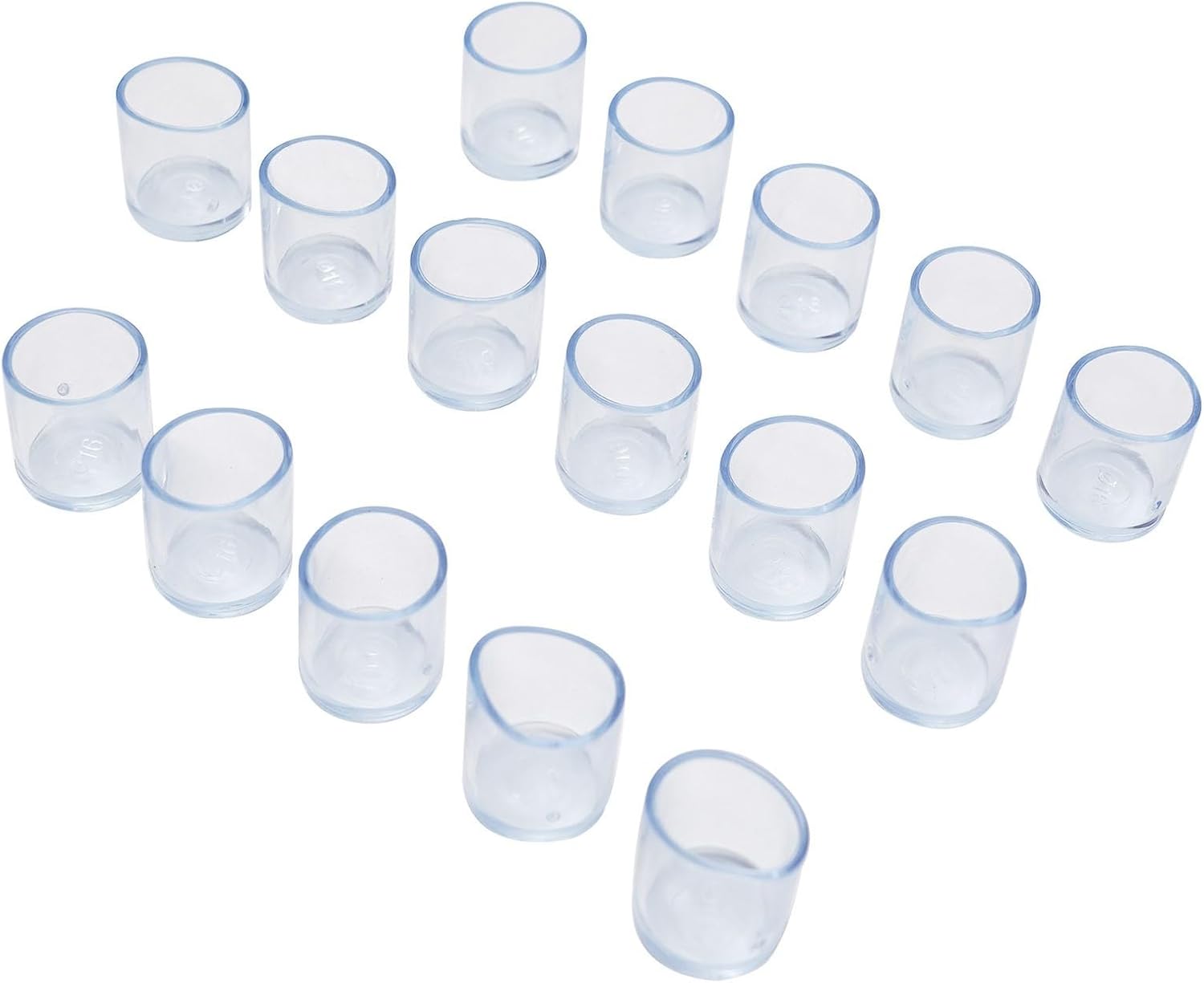 Round Chair Leg Furniture Floor Protectors Non Slip Table FEETs PVC Round Glides Scratch Guard Pads Silent Chair Tips Adjustable Levelers(16mm)