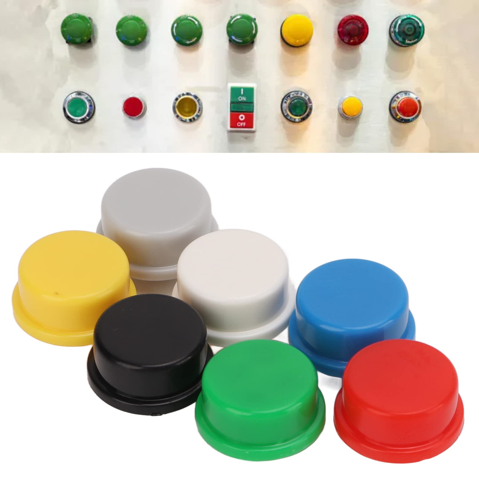 Push Button Switch Caps, 350 Piece Push Button Switch Cap Kit, Short Term Tactical Switch Cover for Industrial, Electronic Component Push Button Switches : Amazon.de: Business, Industry & Science