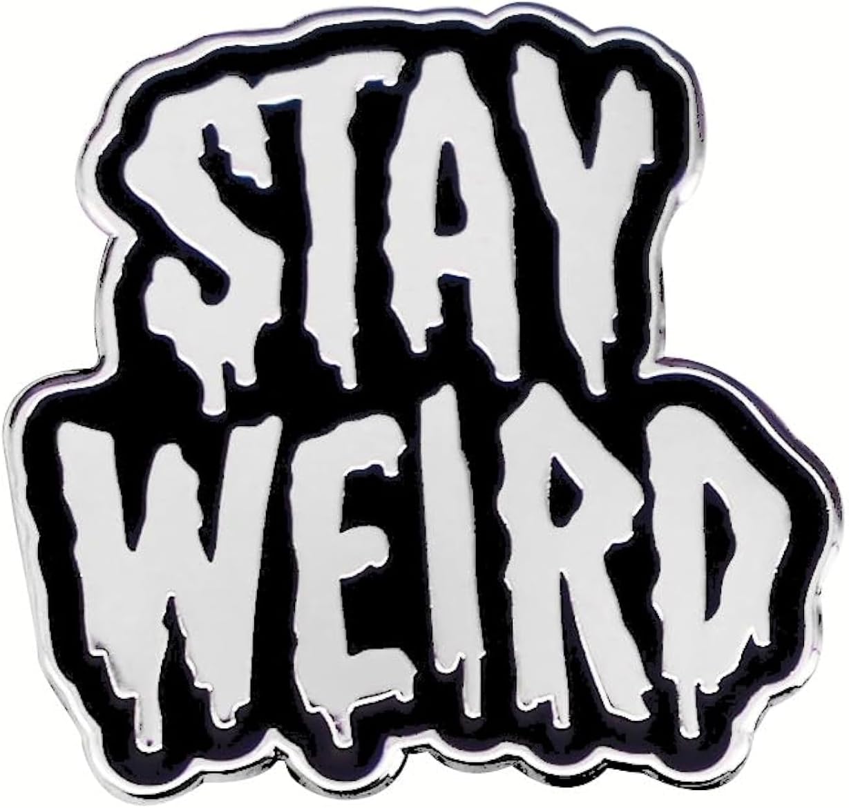 Stay Weird Enamel Pin Punk Gothic Brooch Badge Pin Backpack Clothes Lapel Pin Accessories Gift
